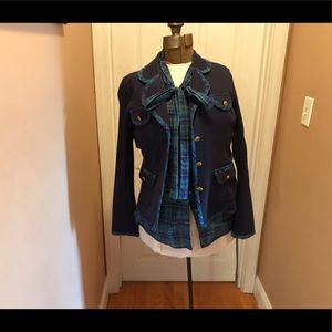 Blazer with piping and matching blouse